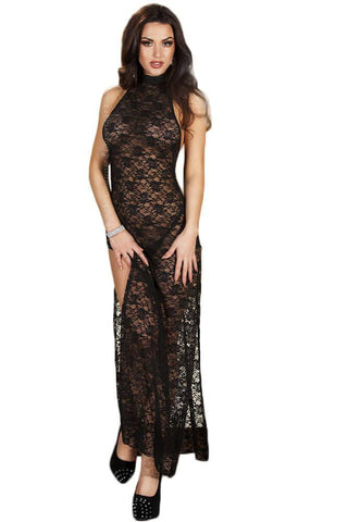 Chilirose - Γυναικείο μακρύ Babydoll - Chilirose Long Babydoll Black CR-3506-B - E-string.gr