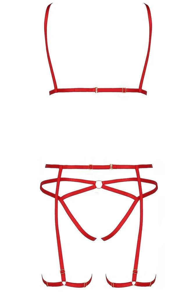 Passion - Γυναικείο σετ Εσώρουχα - Passion Magali Set Κόκκινο PS10884 - E-string.gr