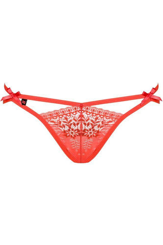 Obsessive - Γυναικείο Εσώρουχο - Obsessive Intensa Double thong Ντοματί OB7534 - E-string.gr
