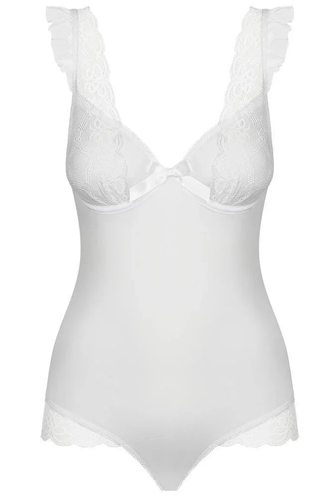 Obsessive - Γυναικείο κορμάκι - Julitta teddy White OB2059 - E-string.gr