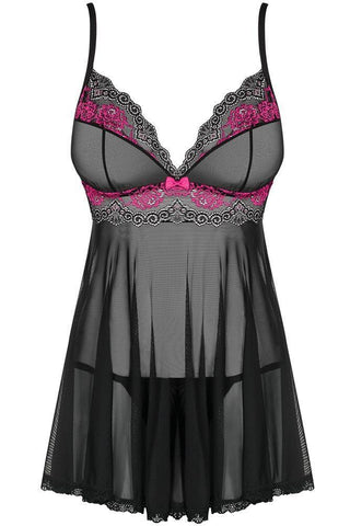 Obsessive - Γυναικείο Babydoll - Obsessive Tulia Μαύρο OB3048 - E-string.gr