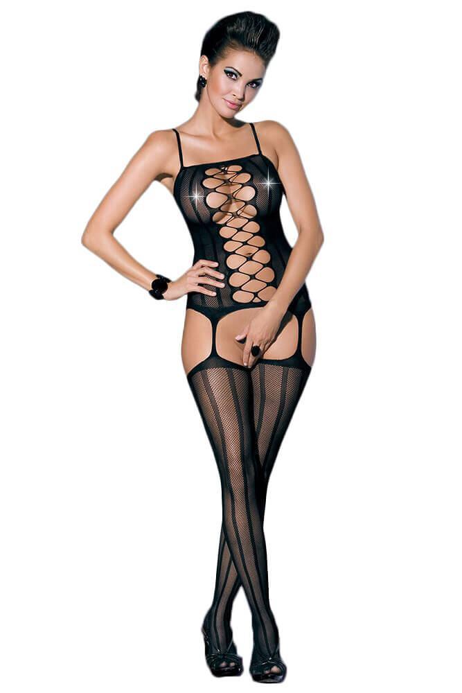 Obsessive - Ολόσωμο Καλσόν- Bodystocking G300 Black KHT117 - E-string.gr