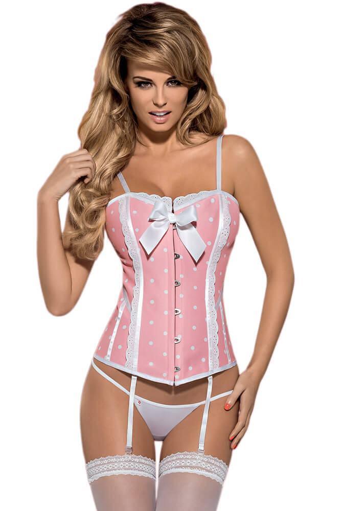 Obsessive - Γυναικείος κορσές - OBSESSIVE DOTTIE CORSET OB8786 - E-string.gr