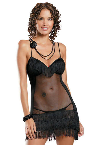 Obsessive - Γυναικείο Babydoll - OBSESSIVE LATINO CHEMISE AND THONG OB7472 - E-string.gr