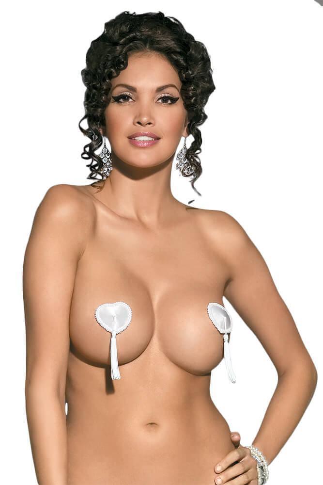 Obsessive - Διακοσμητικά στήθους- OBSESSIVE NIPPLE COVERS TASSEL WHITE OB7722 - E-string.gr