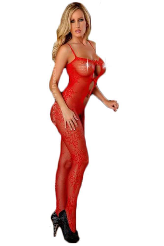 Provocative - Ολόσωμο καλσόν- Provocative-Bodystockings Red PR4430 - E-string.gr