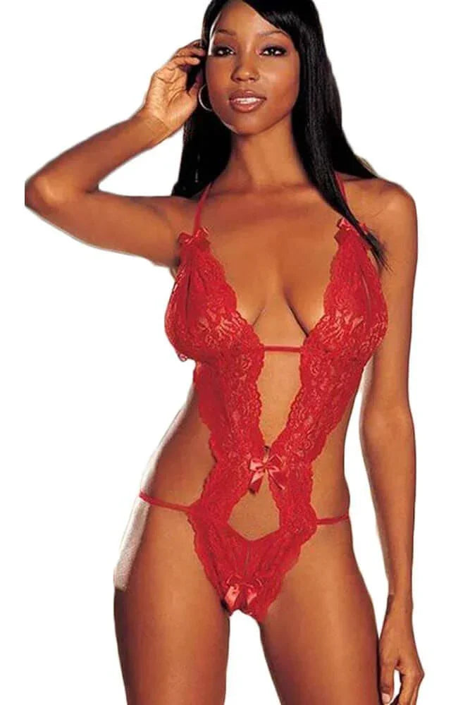 AnnaMu - Γυναικείο κορμάκι - Red Lace Teddy SC4062-R - E-string.gr