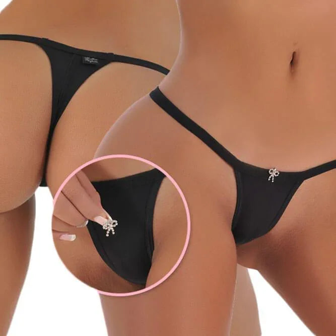 Sensualle Lingerie - Γυναικείο Εσώρουχο String - Sensualle Tanga Contente Black SL0235 - E-string.gr