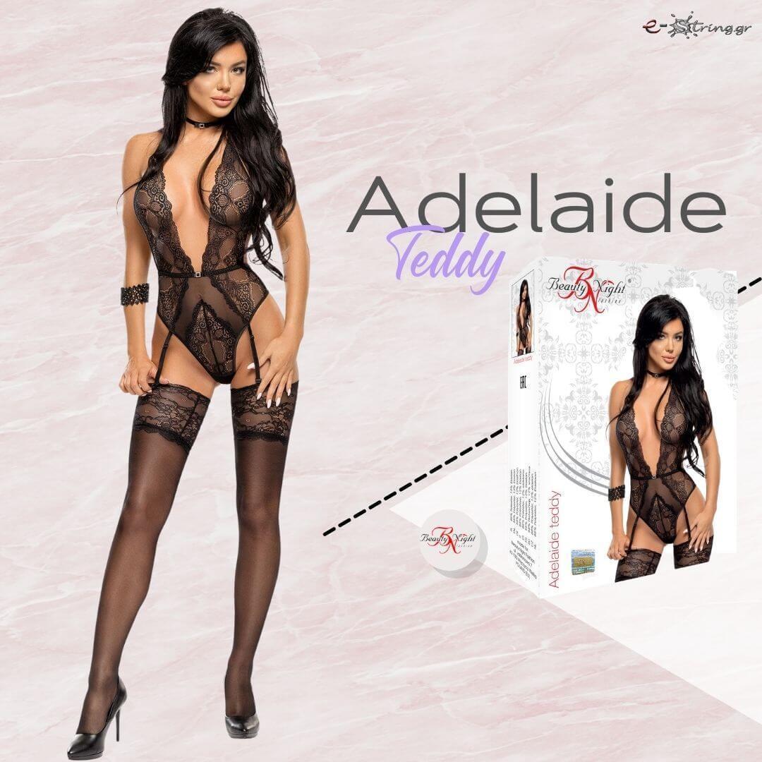 Beauty Night - Γυναικείο Κορμάκι - Beauty Night Adelaide Μαύρο BN10398 - E-string.gr