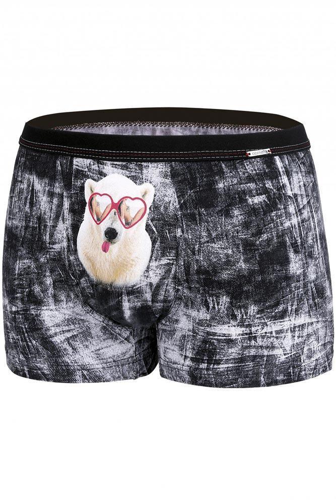 Conrette - Ανδρικό Εσώρουχο - Ανδρικό μπόξερ Glasses Μαύρο 010-63 - E-string.gr