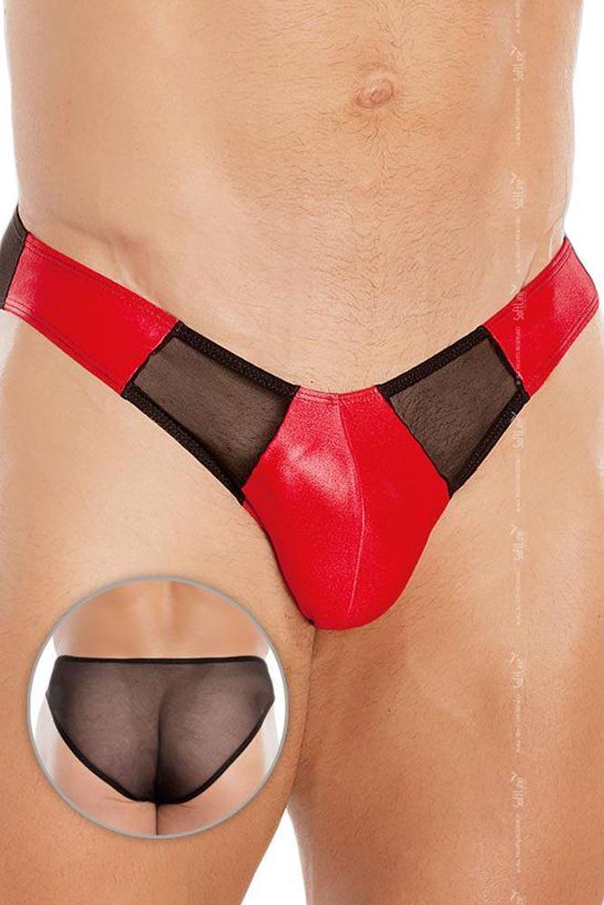 Softland - Ανδρικό εσώρουχο - Black Red Temptation SFT4466-R - E-string.gr