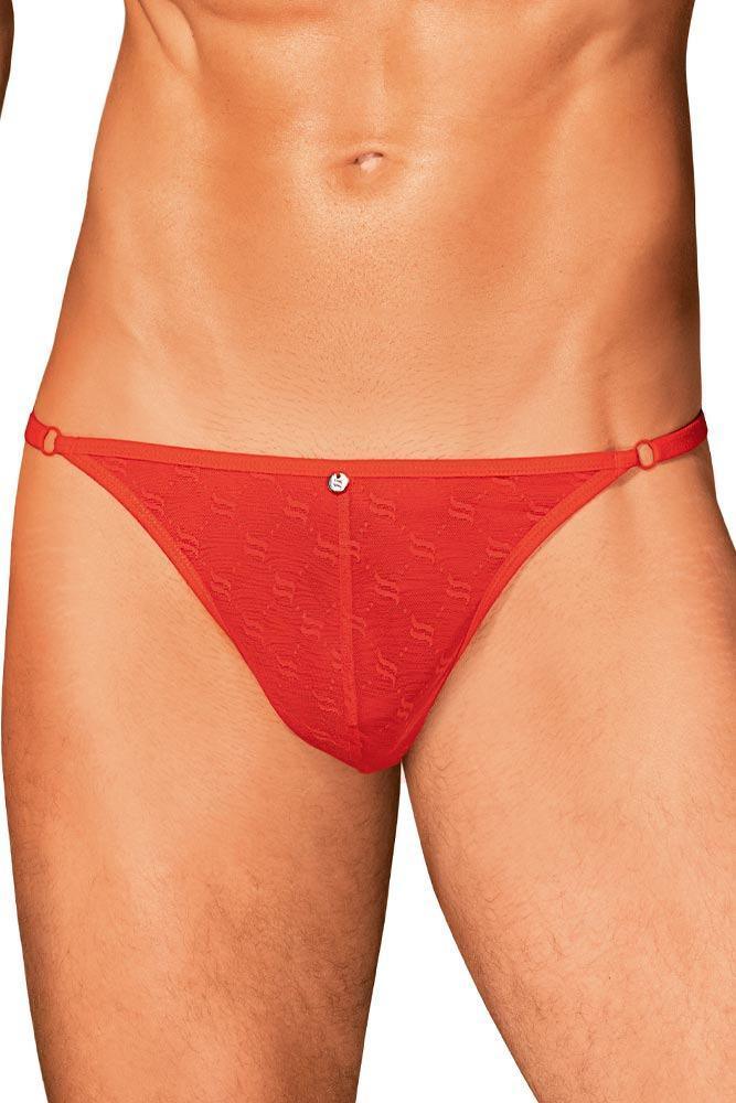Obsessive - Ανδρικό εσώρουχο String - Obsessive Obsessiver Thong Κόκκινο OB8844 - E-string.gr