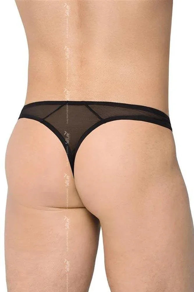 Softland - Ανδρικό εσώρουχο String - Black String Μαύρο SFT4518 - E-string.gr