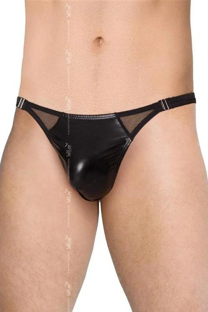 Softland - Ανδρικό εσώρουχο String - Black String Μαύρο SFT4518 - E-string.gr