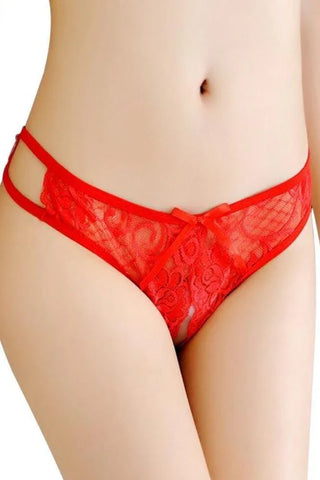 Subblime - Γυναικείο εσώρουχο - Subblime Crothless Panties Κόκκινο S-223417 - E-string.gr