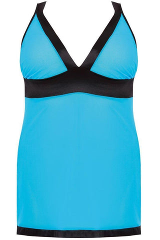 Anais - PLUS SIZE Babydoll - AS Liessa chemise Γαλάζιο AS10026 - E-string.gr