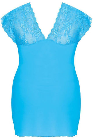 Anais - PLUS SIZE Babydoll - AS Ofeely chemise Γαλάζιο AS10027 - E-string.gr