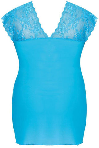 Anais - PLUS SIZE Babydoll - AS Ofeely chemise Γαλάζιο AS10027 - E-string.gr