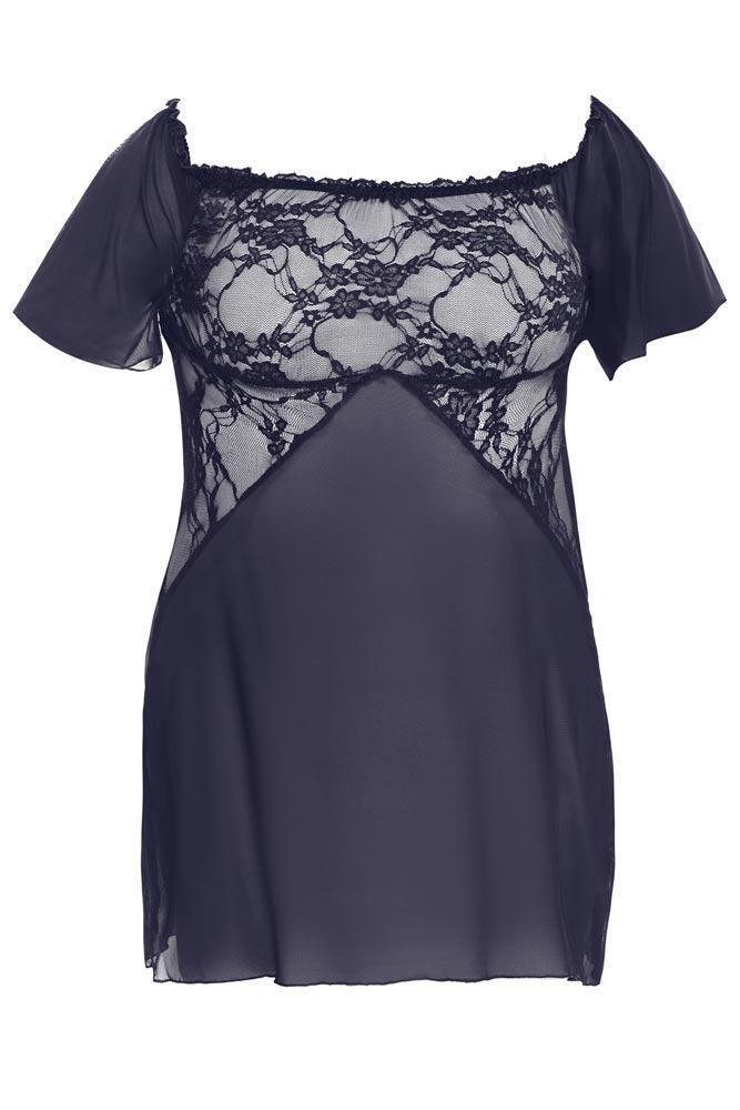 Anais - PLUS SIZE Babydoll - AS Venea chemise navy AS10028 - E-string.gr