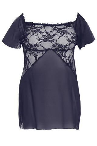Anais - PLUS SIZE Babydoll - AS Venea chemise navy AS10028 - E-string.gr