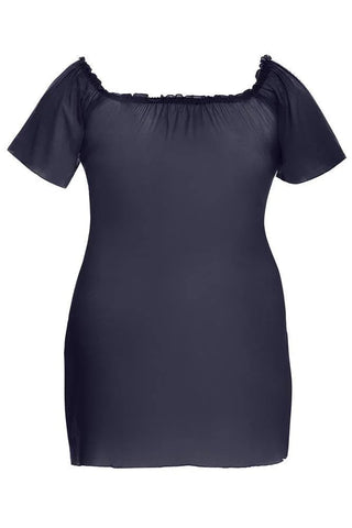 Anais - PLUS SIZE Babydoll - AS Venea chemise navy AS10028 - E-string.gr