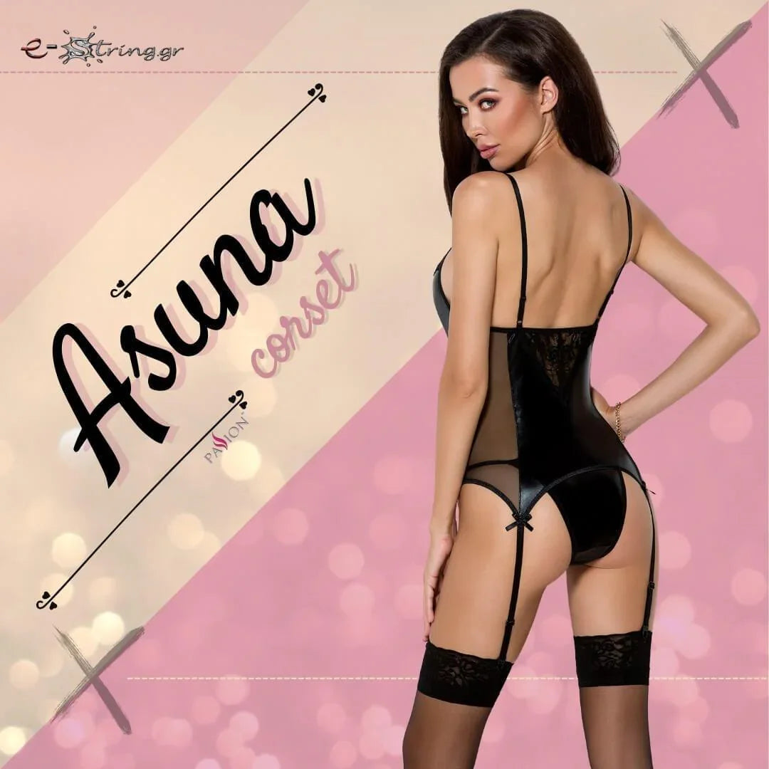 Passion - Γυναικείος Κορσές - Passion Asuna Corset Μαύρος PS0056 - E-string.gr