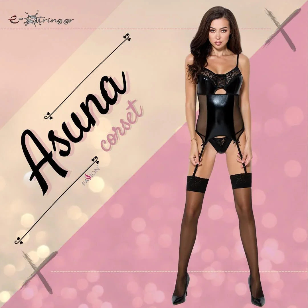 Passion - Γυναικείος Κορσές - Passion Asuna Corset Μαύρος PS0056 - E-string.gr
