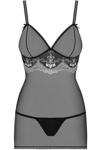 Obsessive - Γυναικείο Babydoll - Obsessive 840 Chemise Μαύρο OB6057 - E-string.gr