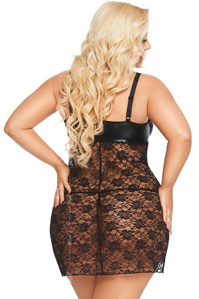 Softland - Babydoll μεγάλο μέγεθος - Softine Babydoll Marion Μαύρο SFL1900-Black - E-string.gr