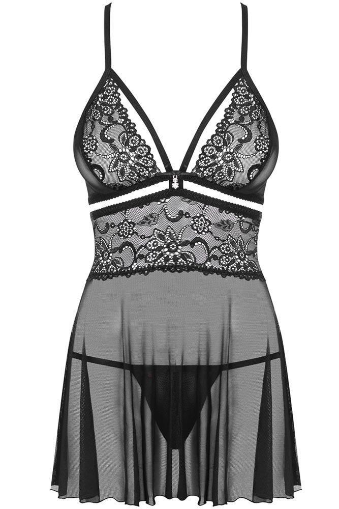 Obsessive - Γυναικείο Babydoll - Obsessive 838 Μαύρο OB2522 - E-string.gr