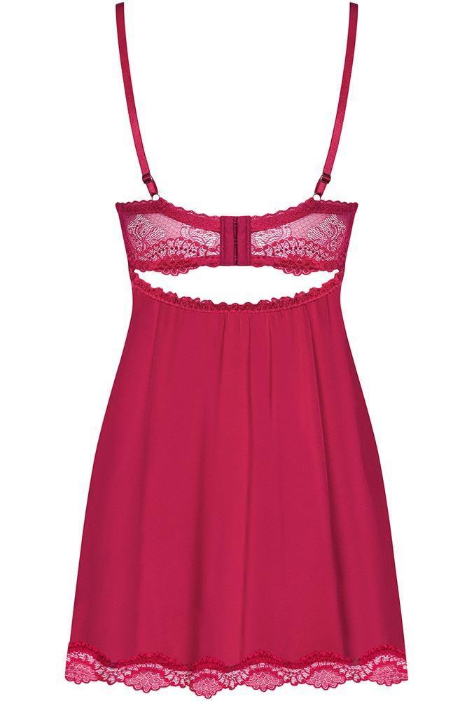Obsessive - Γυναικείο Babydoll - Obsessive Rosalyne babydoll and thong XXL Κόκκινο OB4151 - E-string.gr