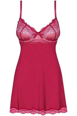 Obsessive - Γυναικείο Babydoll - Obsessive Rosalyne babydoll and thong XXL Κόκκινο OB4151 - E-string.gr