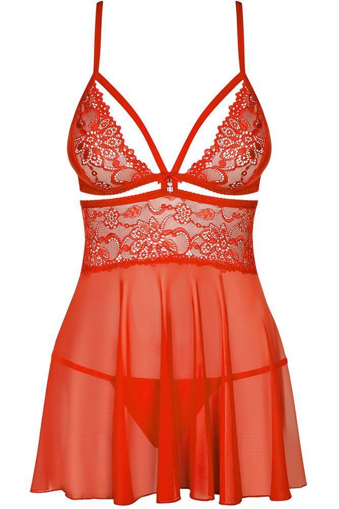 Obsessive - Γυναικείο Babydoll - Obsessive 838 Κόκκινο OB6620 - E-string.gr