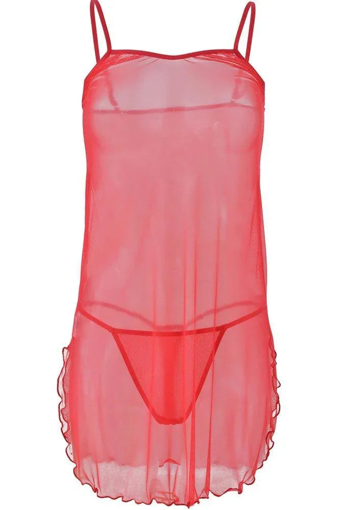 Dkaren - Γυναικείο Babydoll - Dkaren Laura Κόκκινο DK-Laura-red - E-string.gr