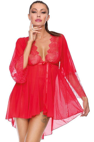 Excellent Beauty - Γυναικείο Babydoll - Excellent Beauty Κόκκινο N-737 - E-string.gr