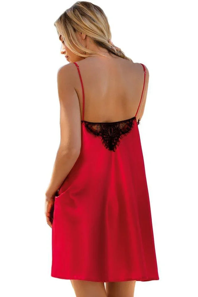 Dkaren - Γυναικείο Babydoll - Dkaren Ofelia Μαύρο - Κόκκινο DK-Ofelia - E-string.gr