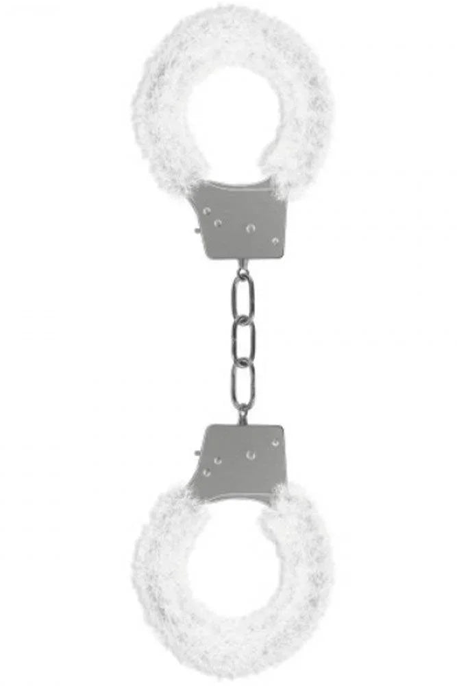 Ouch! - Χειροπέδες - Furry Biginners Handcuffs Λευκές S4F03032 - E-string.gr
