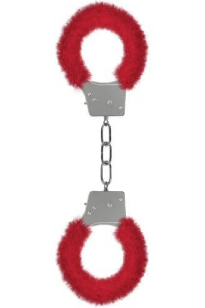 Ouch! - Χειροπέδες - Furry Biginners Handcuffs Κόκκινες S4F03031 - E-string.gr