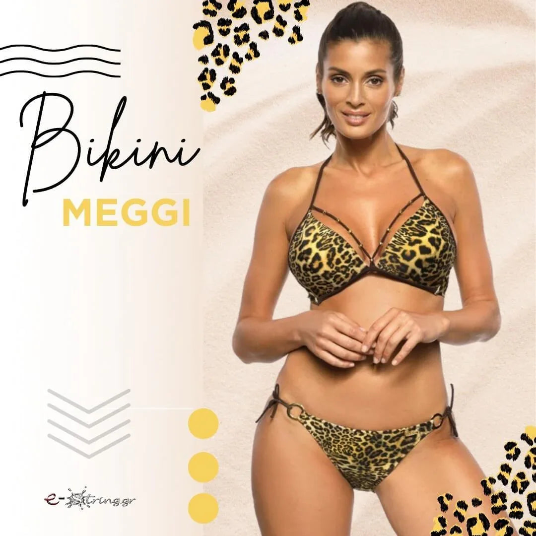 Marko - Γυναικείο Μαγιό - Μπικίνι Meggi Λεοπαρ M-573 - E-string.gr
