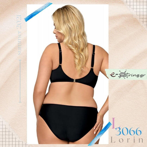 Lorin - Γυναικείο Μαγιό - Μπικίνι Lorin Μαύρο Ροζ L-3066 - E-string.gr