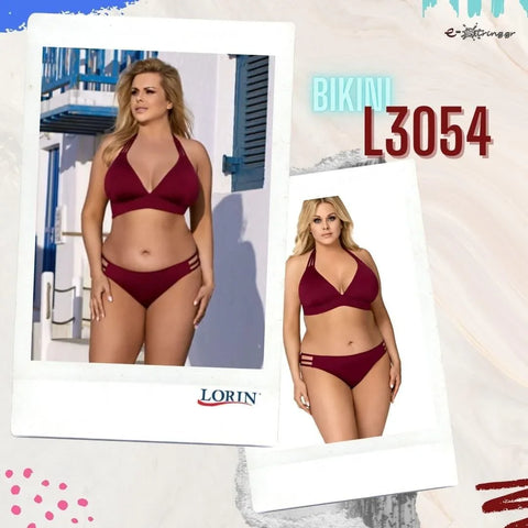 Lorin - Γυναικείο Μαγιό - Μπικίνι Lorin Μπορντό L-3054 - E-string.gr