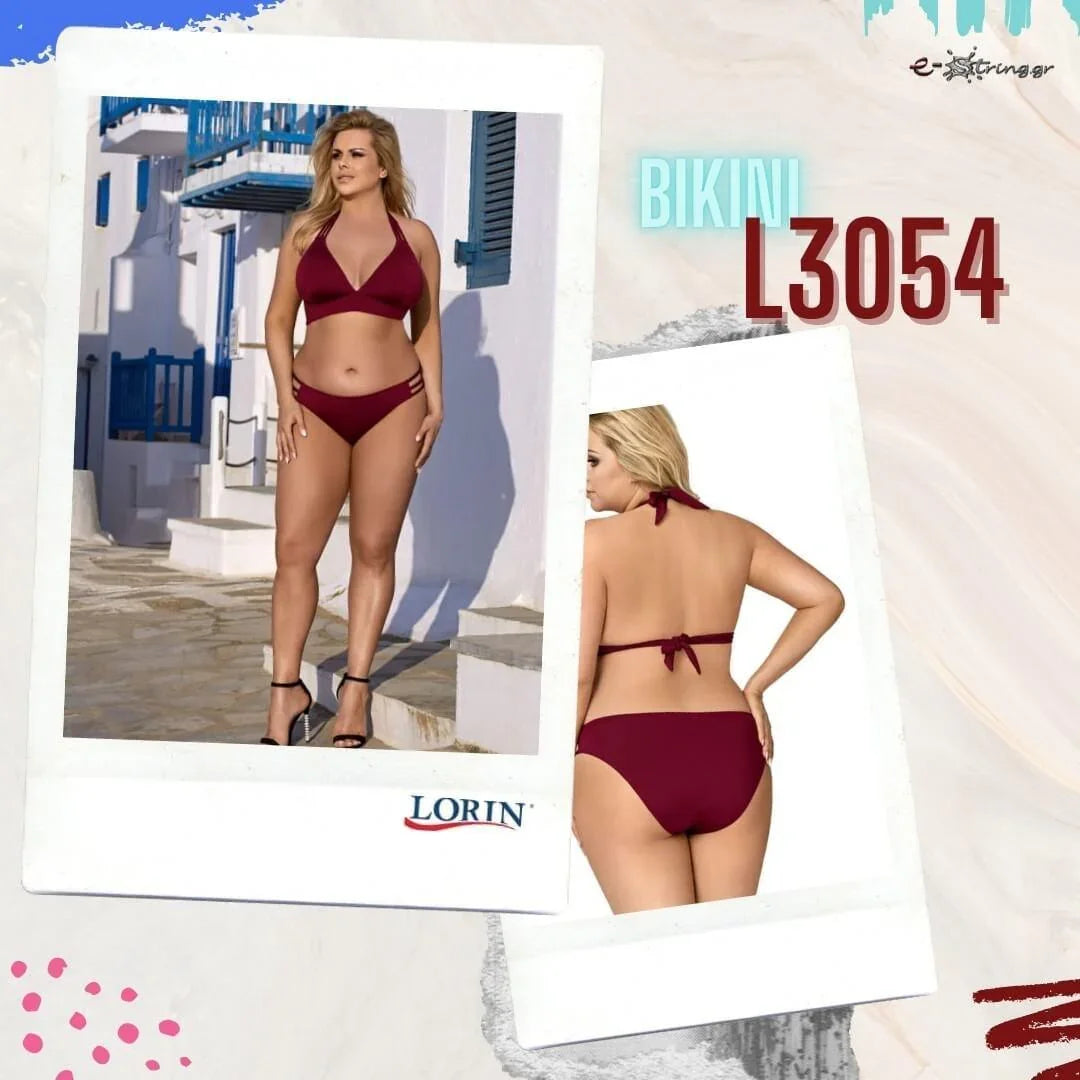 Lorin - Γυναικείο Μαγιό - Μπικίνι Lorin Μπορντό L-3054 - E-string.gr