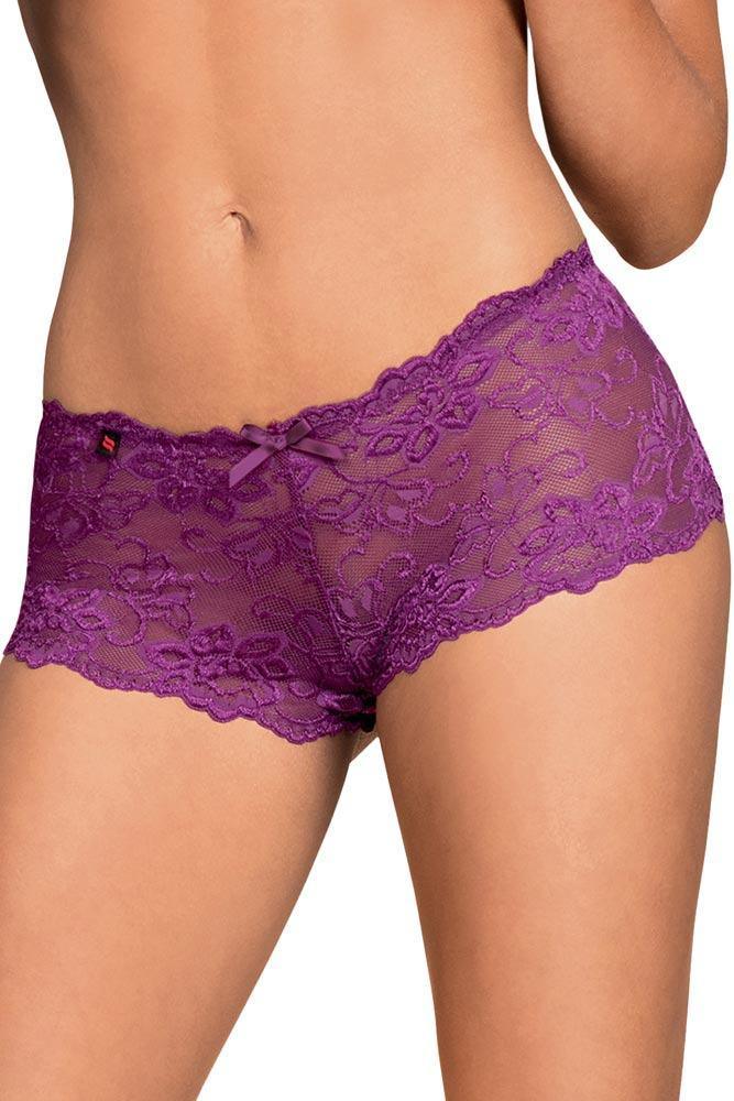Obsessive - Γυναικείο εσώρουχο - Obsessive Idillia shorties purple Μωβ OB7398 - E-string.gr