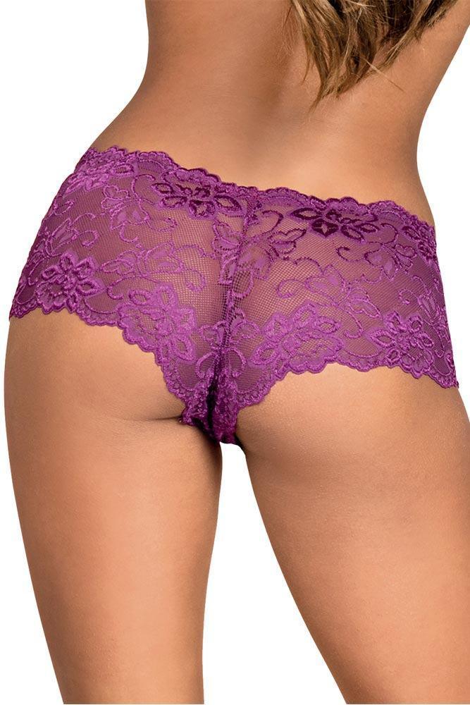 Obsessive - Γυναικείο εσώρουχο - Obsessive Idillia shorties purple Μωβ OB7398 - E-string.gr
