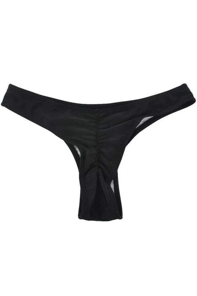 Beauty Lingerie - Γυναικείο Brazil Μαγιό - Brazilian Bottom Μαύρο MY-1900-B - E-string.gr