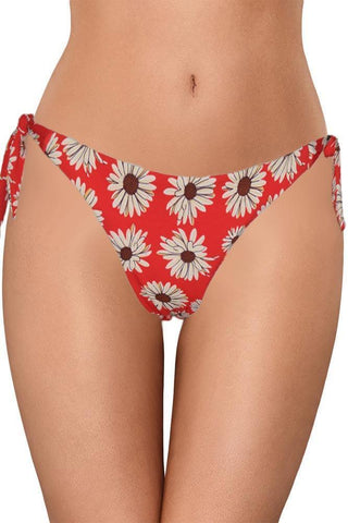 SLP - Γυναικείο Brazil Μαγιό - Με δέσιμο Κοραλί ES8007-Red - E-string.gr