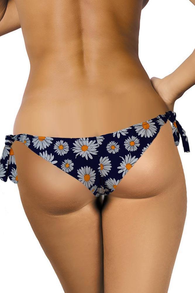 SLP - Γυναικείο Brazil Μαγιό - Με δέσιμο Μπλε ES8007-Blue - E-string.gr