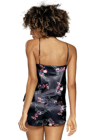 Dkaren - Γυναικείο σετ εσωρούχων - Dkaren Flowers Set Μαύρο DK-Flowers - E-string.gr