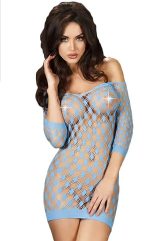 Chilirose - Σέξι φόρεμα - Chilirose Blue Mini Dress CR-3501-Blue - E-string.gr