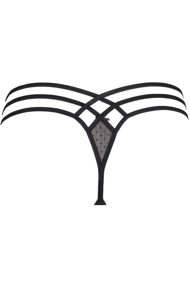 Gorsenia - Γυναικείο String μεγάλο μέγεθος - Axami Μαύρο V-8828-Black - E-string.gr